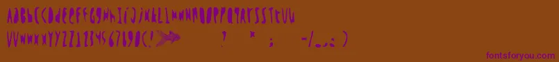 Шрифт Woh – фиолетовые шрифты на коричневом фоне