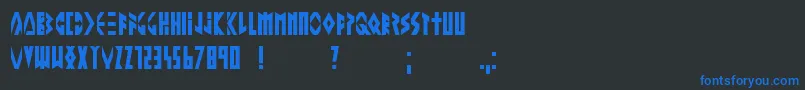 Шрифт Alteringthefuture – синие шрифты на чёрном фоне