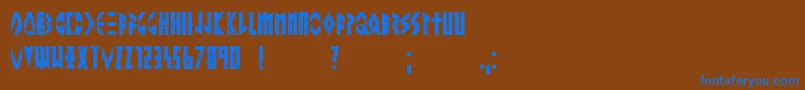 Шрифт Alteringthefuture – синие шрифты на коричневом фоне