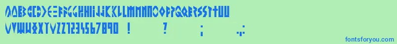 Шрифт Alteringthefuture – синие шрифты на зелёном фоне