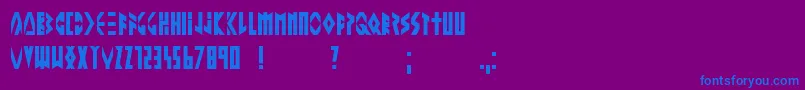 フォントAlteringthefuture – 紫色の背景に青い文字