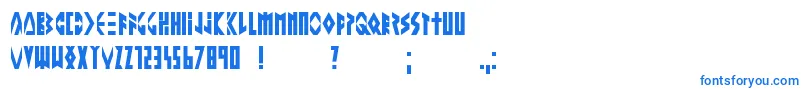 フォントAlteringthefuture – 白い背景に青い文字
