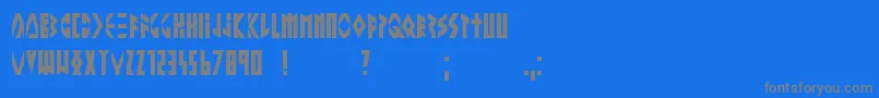 フォントAlteringthefuture – 青い背景に灰色の文字