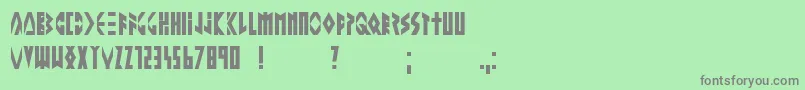 Шрифт Alteringthefuture – серые шрифты на зелёном фоне