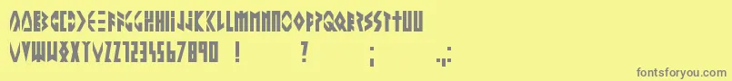 フォントAlteringthefuture – 黄色の背景に灰色の文字