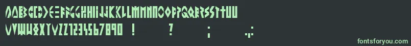 フォントAlteringthefuture – 黒い背景に緑の文字