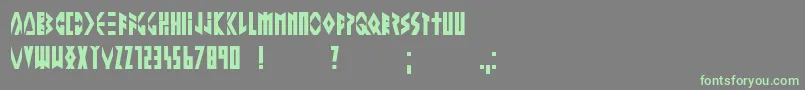 フォントAlteringthefuture – 灰色の背景に緑のフォント