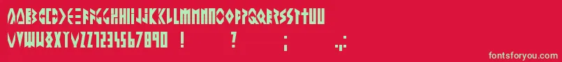 Шрифт Alteringthefuture – зелёные шрифты на красном фоне