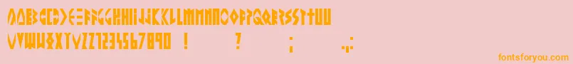 Alteringthefuture-Schriftart – Orangefarbene Schriften auf rosa Hintergrund