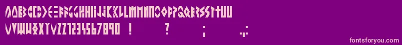 フォントAlteringthefuture – 紫の背景にピンクのフォント