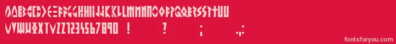 フォントAlteringthefuture – 赤い背景にピンクのフォント