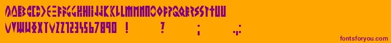Шрифт Alteringthefuture – фиолетовые шрифты на оранжевом фоне
