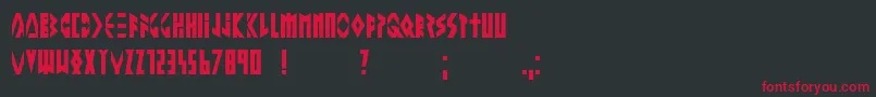 Шрифт Alteringthefuture – красные шрифты на чёрном фоне