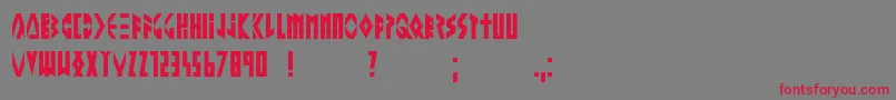 フォントAlteringthefuture – 赤い文字の灰色の背景