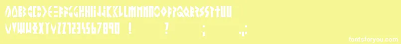 フォントAlteringthefuture – 黄色い背景に白い文字