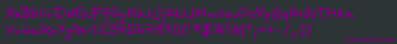 Betinascriptextracttフォントについての詳細 フォントBetinascriptextractt – 黒い背景に紫のフォント