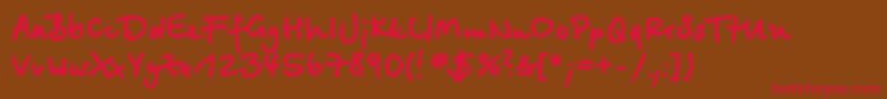Betinascriptextractt Font – Red Fonts on Brown Background