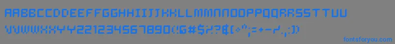 フォントDalila – 灰色の背景に青い文字