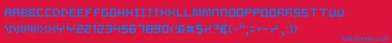 Dalila Font – Blue Fonts on Red Background