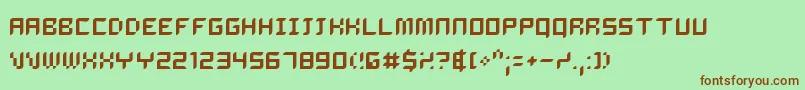 Czcionka Dalila – brązowe czcionki na zielonym tle