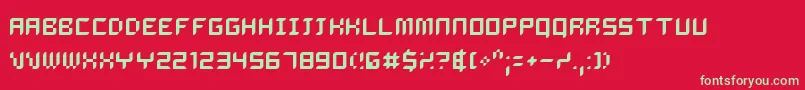 Dalila Font – Green Fonts on Red Background