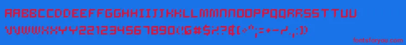 Dalila-fontti – punaiset fontit sinisellä taustalla