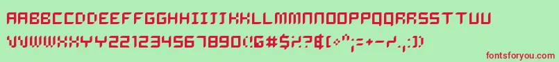 フォントDalila – 赤い文字の緑の背景