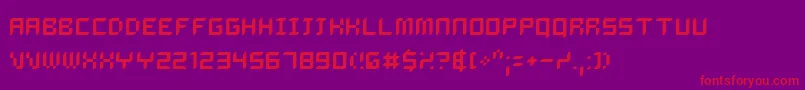 Dalila-Schriftart – Rote Schriften auf violettem Hintergrund
