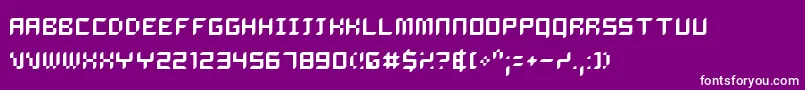 フォントDalila – 紫の背景に白い文字