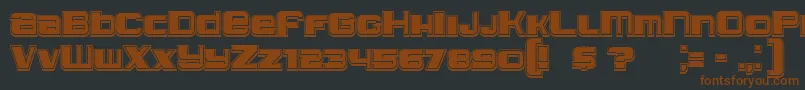 Leprosy3Dfilled-fontti – ruskeat fontit mustalla taustalla