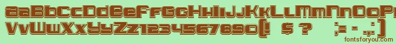 Leprosy3Dfilled Font – Brown Fonts on Green Background