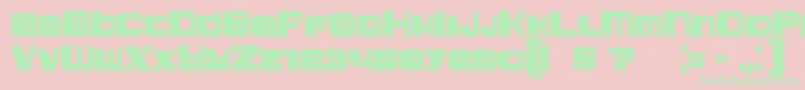 Leprosy3Dfilled-Schriftart – Grüne Schriften auf rosa Hintergrund