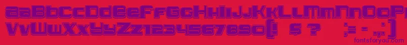 Leprosy3Dfilled Font – Purple Fonts on Red Background