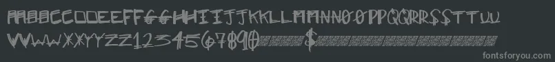 Majorclue Font – Gray Fonts on Black Background