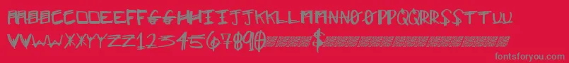 Majorclue Font – Gray Fonts on Red Background