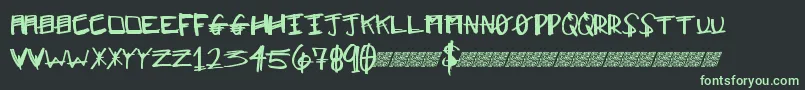 Majorclue Font – Green Fonts on Black Background
