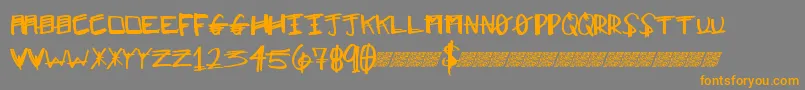 Majorclue Font – Orange Fonts on Gray Background