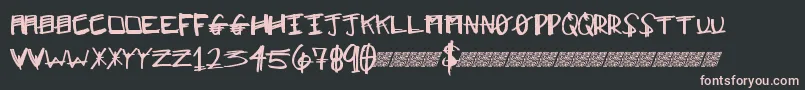 Majorclue Font – Pink Fonts on Black Background