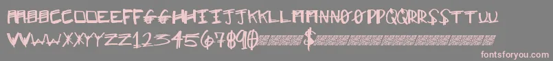 Majorclue Font – Pink Fonts on Gray Background