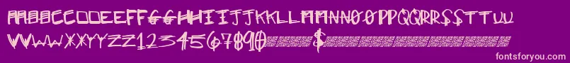 Majorclue Font – Pink Fonts on Purple Background