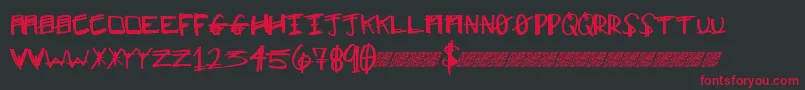 Majorclue Font – Red Fonts on Black Background
