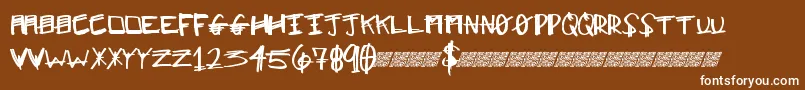 Majorclue Font – White Fonts on Brown Background