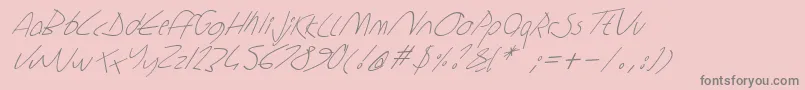 Sharonlipshutzhandwritingitalic-Schriftart – Graue Schriften auf rosa Hintergrund