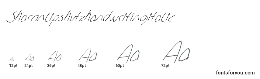Sharonlipshutzhandwritingitalic Font Sizes