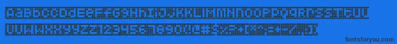 Squarodynamic10 Font – Black Fonts on Blue Background