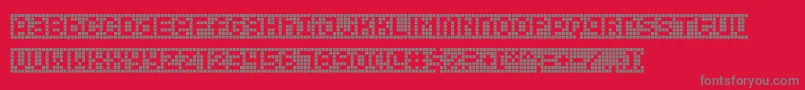 Squarodynamic10 Font – Gray Fonts on Red Background