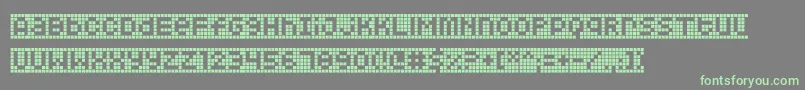 Шрифт Squarodynamic10 – зелёные шрифты на сером фоне