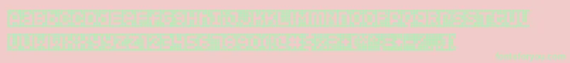 Squarodynamic10-Schriftart – Grüne Schriften auf rosa Hintergrund