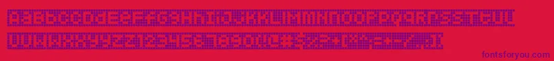 Police Squarodynamic10 – polices violettes sur fond rouge