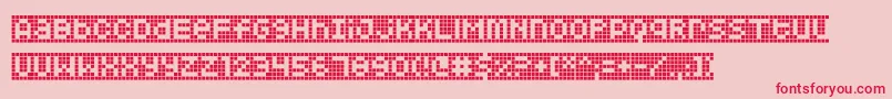 Squarodynamic10 Font – Red Fonts on Pink Background